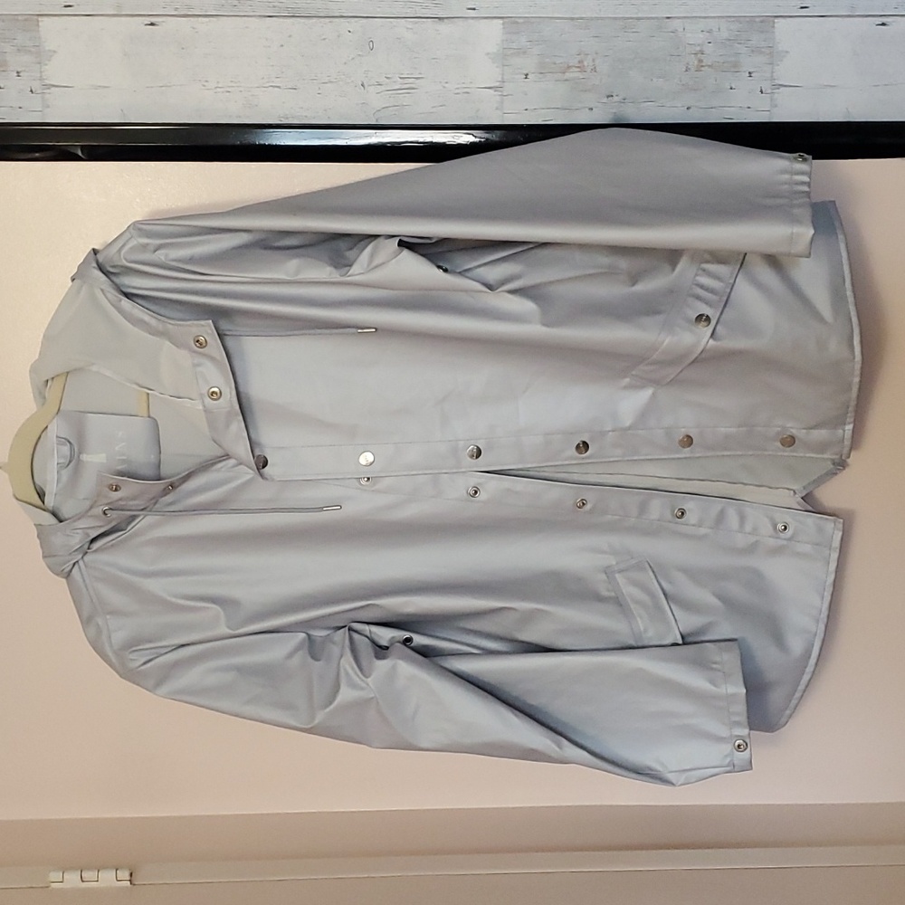 RaINS Light Gray Unisex Hooded Rain Jacket